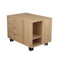 Set mit 4 schwarzen Rollen für die Baby-Kommode