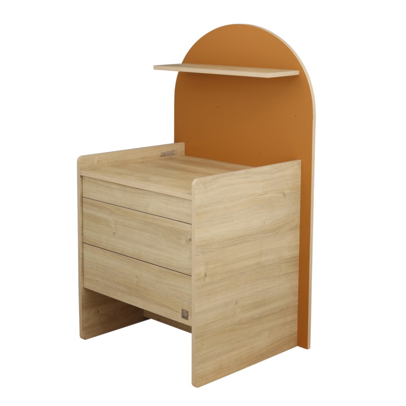 Comò fasciatoio trasformabile in scrivania - Arche - Caramel