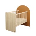 Mitwachsendes Babybett 120 x 60 cm (verwandelbar auf 90 x 190 cm) – Arche – Caramel