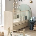 Mitwachsendes Babybett 120 x 60 cm, umbaubar auf 90 x 190 cm – Arche – Salbei