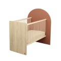 Mitwachsendes Babybett 120 x 60 cm, umbaubar auf 90 x 190 cm – Arche – Terrakotta