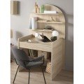Schreibtisch – Eiche-Sepia-Optik, Bogenform