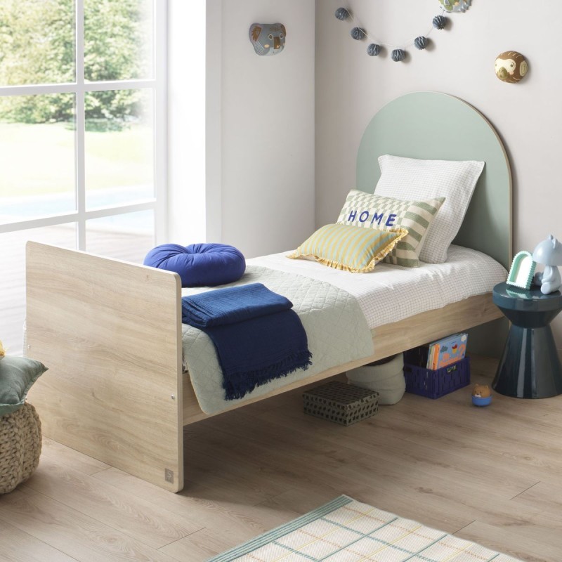 Junior bed 90x190 cm - sepia oak finish - arched headboard