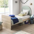 Junior bed 90x190 cm - sepia oak finish - arched headboard