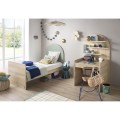 Junior bed 90x190 cm - sepia oak finish - arched headboard