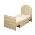 Ausziehbare Schublade für mitwachsendes Babybett – Sepia-Eiche-Optik von Arche