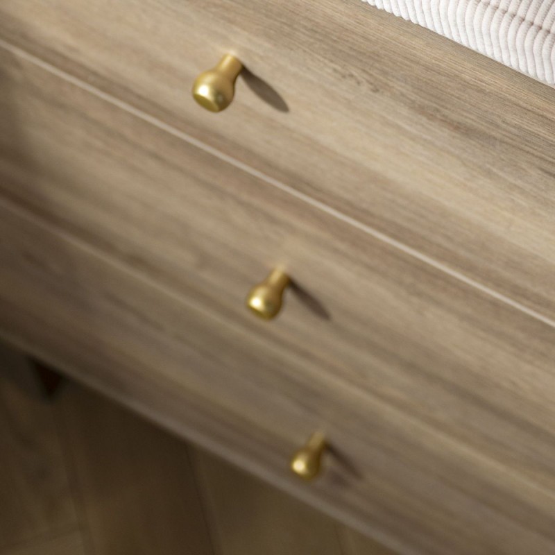 Letto combinato 120x60, trasformabile in 90x190, finitura rovere Mokka