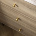 Letto combinato 120x60, trasformabile in 90x190, finitura rovere Mokka