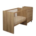 Letto combinato 120x60, trasformabile in 90x190, finitura rovere Mokka