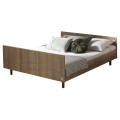 Struttura letto 140x190 con finitura in rovere Mokka