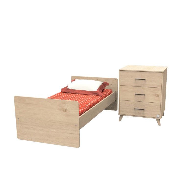Letto combinato 120x60 trasformabile in 90x190 Arty