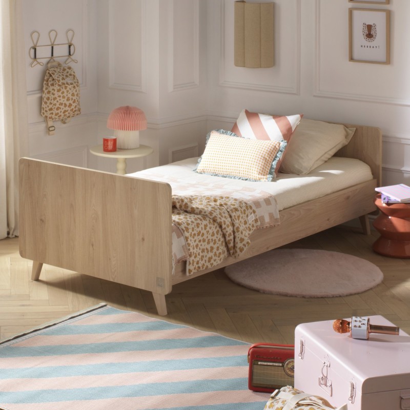 Arty Junior Bed, 190x90 cm, in Soft Oak Finish