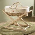 Soporte para moisés de madera de pino natural: basculante o fijo