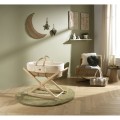 Soporte para moisés de madera de pino natural: basculante o fijo