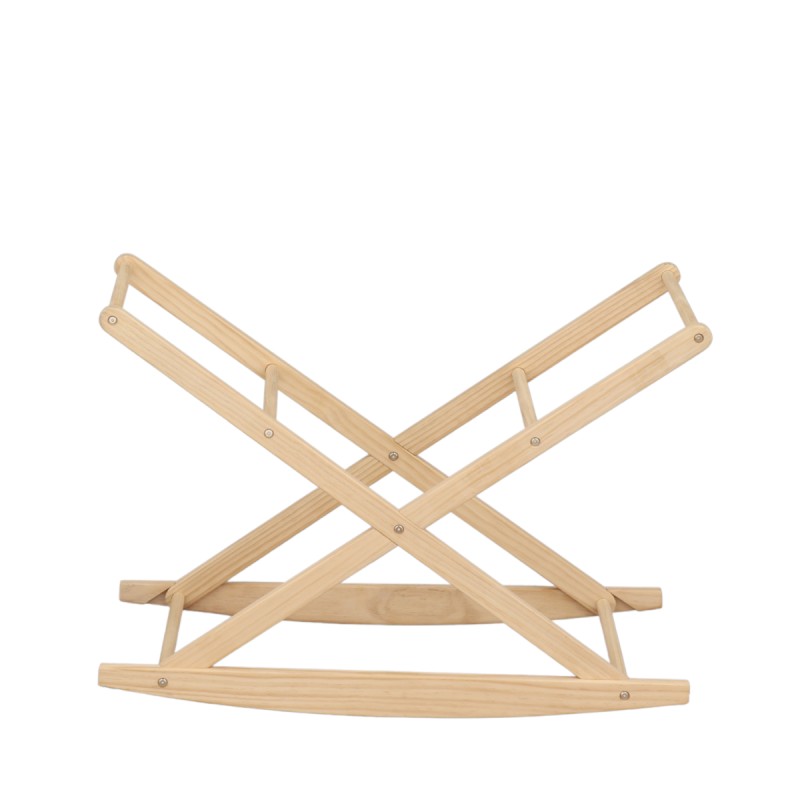 Soporte para moisés de madera de pino natural: basculante o fijo