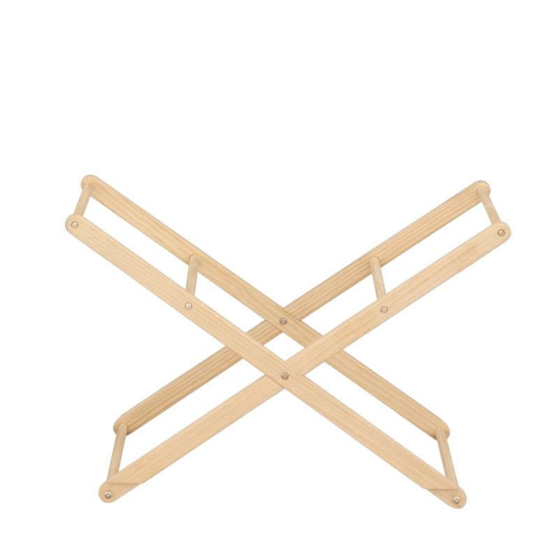 Soporte para moisés de madera de pino natural: basculante o fijo