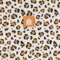 Bolso de mano de gasa de algodón acolchada con estampado de leopardo