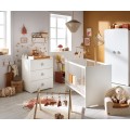 Cassettiera a 3 cassetti con pomelli a stella Basic grey
