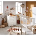 Cassettiera a 3 cassetti con pomelli a stella Basic grey