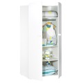 Schrank 2 Türen Kugelknopf Weiß Basic