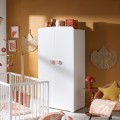 Schrank 2 Türen Knopf Herz Rose Basic