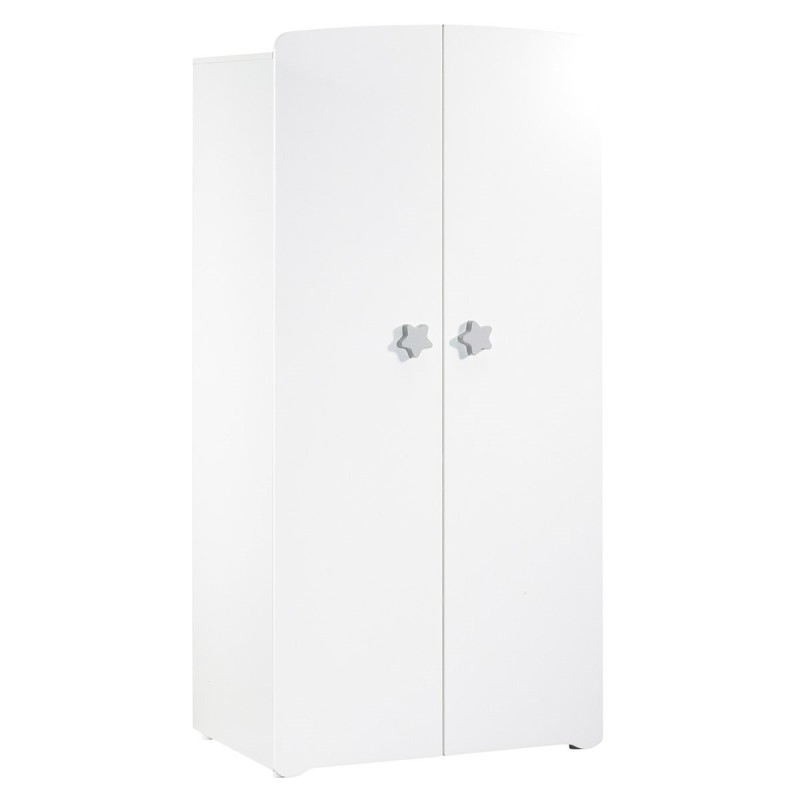 2-door cabinet with star knob Basic Grey