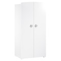 Schrank 2 Türen Sternknopf Grau Basic