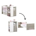 Lit combine évolutif 120 x 60 Smile Chêne Silex