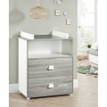 Kommode mit 2 Schubladen 1 Nische Smile Eiche Silex