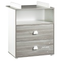 Kommode mit 2 Schubladen 1 Nische Smile Eiche Silex