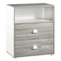 Kommode mit 2 Schubladen 1 Nische Smile Eiche Silex