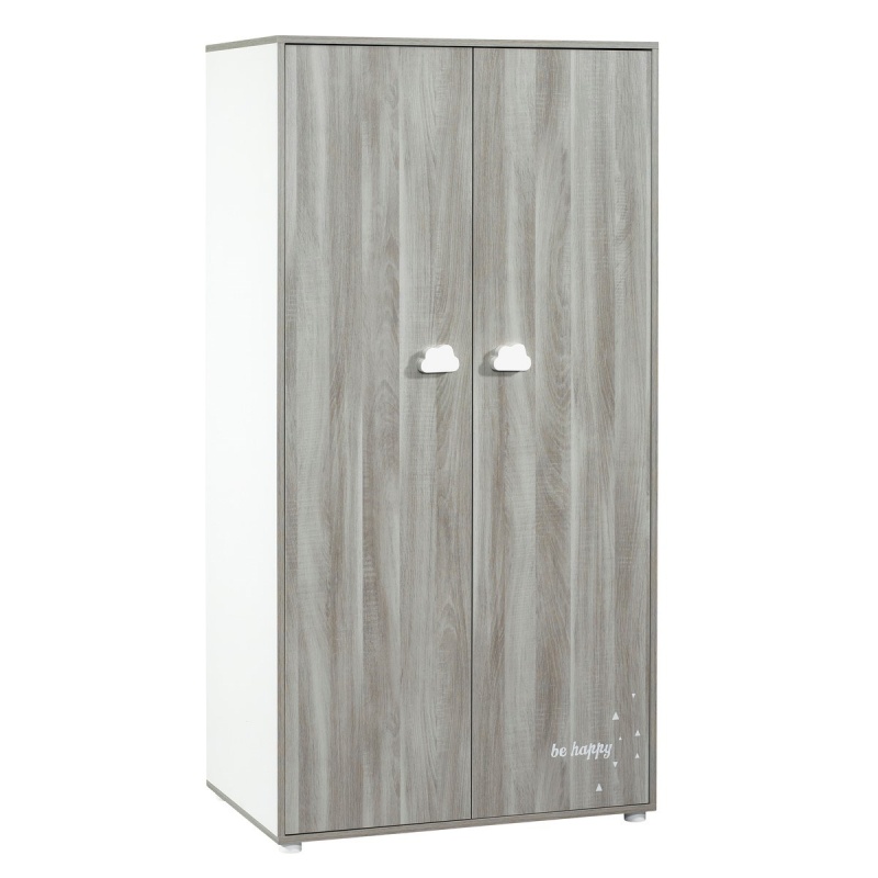 Kleiderschrank 2-türig Smile Eiche Silex