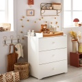 Basic Baby Room Set, 120x60 cm Crib and Changing Table - Round Knobs