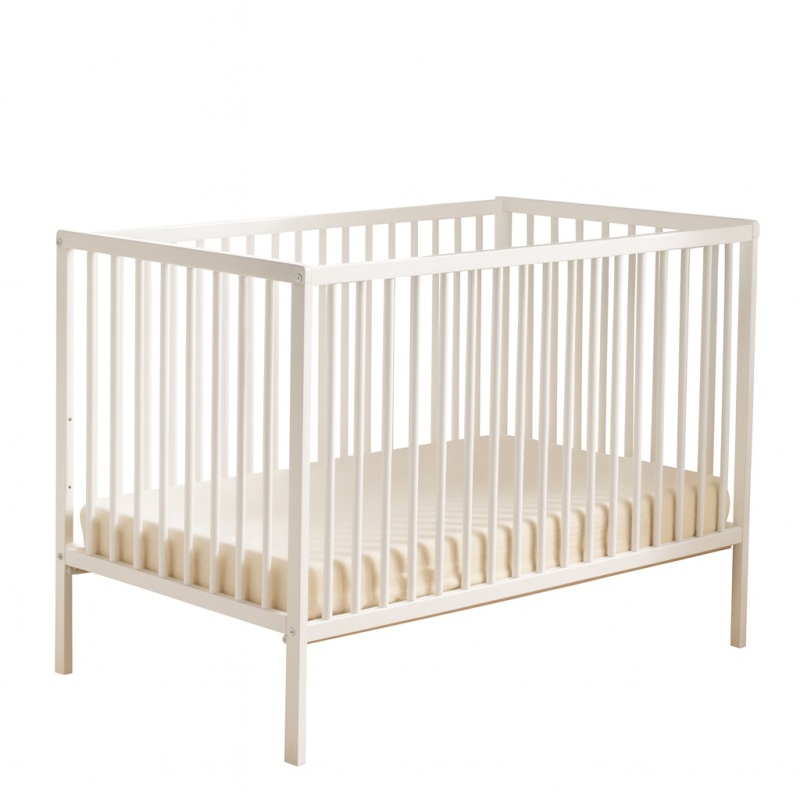Set completo per cameretta Basic, lettino 120x60 e fasciatoio - pomelli a sfera