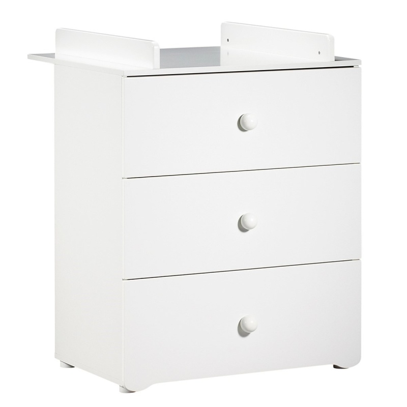Set completo per cameretta Basic, lettino 120x60 e fasciatoio - pomelli a sfera