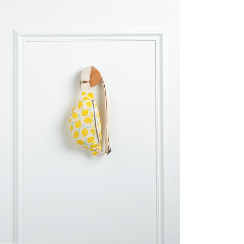 Sac banane enfant en gaze de coton imprimé citron - POP