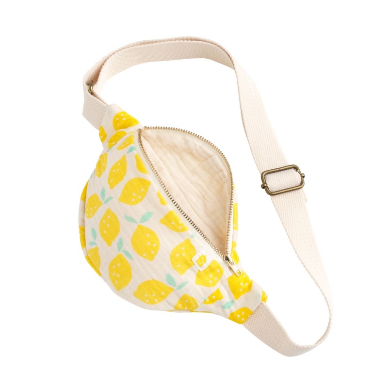 Riñonera infantil de gasa de algodón con estampado de limones - POP