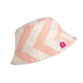 Gorro de bebé de algodón estampado rosa a rayas - POP