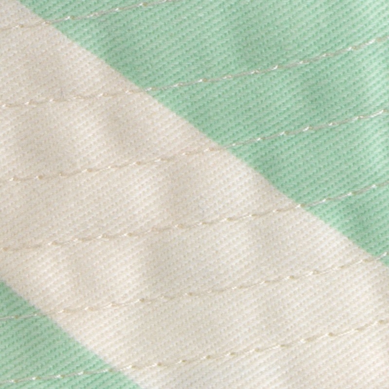 Green striped printed cotton baby bonnet - POP