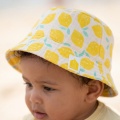 Cappellino per neonati in garza di cotone con stampa a limoni - POP