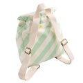 Sac à dos maternelle en coton rayé vert - POP