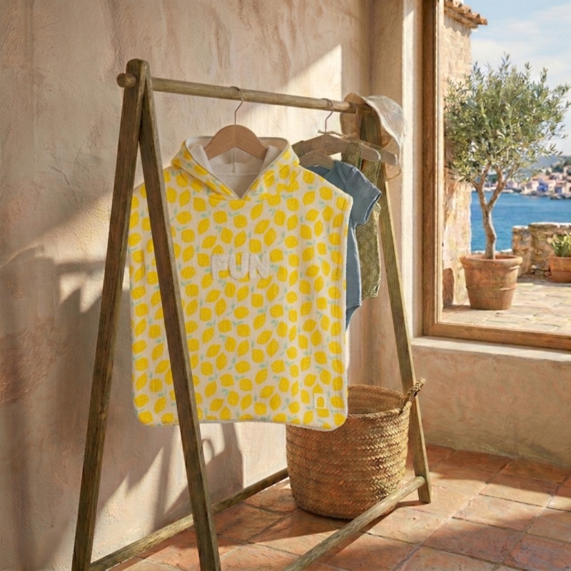 Poncho da bagno per neonati in cotone - POP