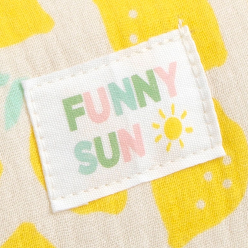 Sac bowling enfant en coton imprimé citron - POP