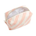 Borsa da toilette in cotone a righe stampate - POP