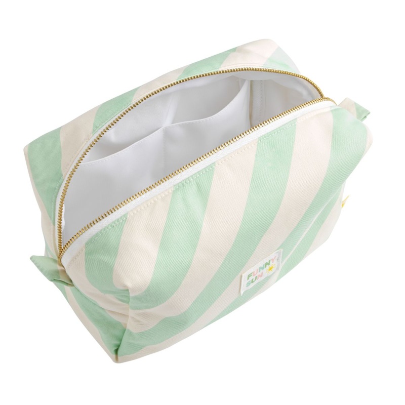 Striped cotton toiletry bag - POP