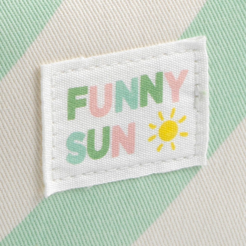 Borsa da toilette in cotone a righe stampate - POP