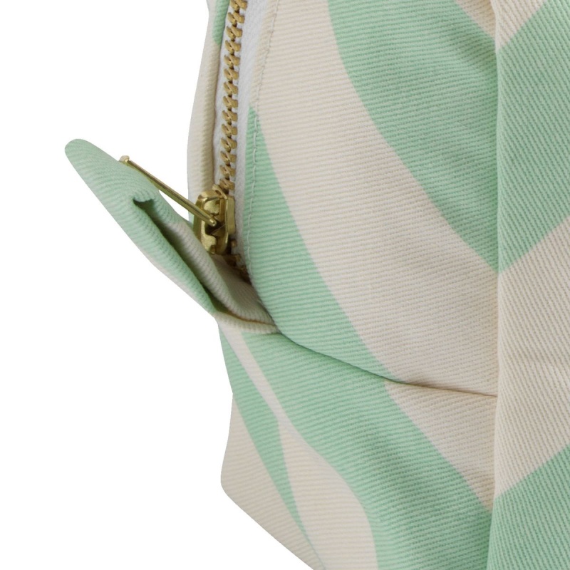 Neceser de algodón estampado a rayas - POP