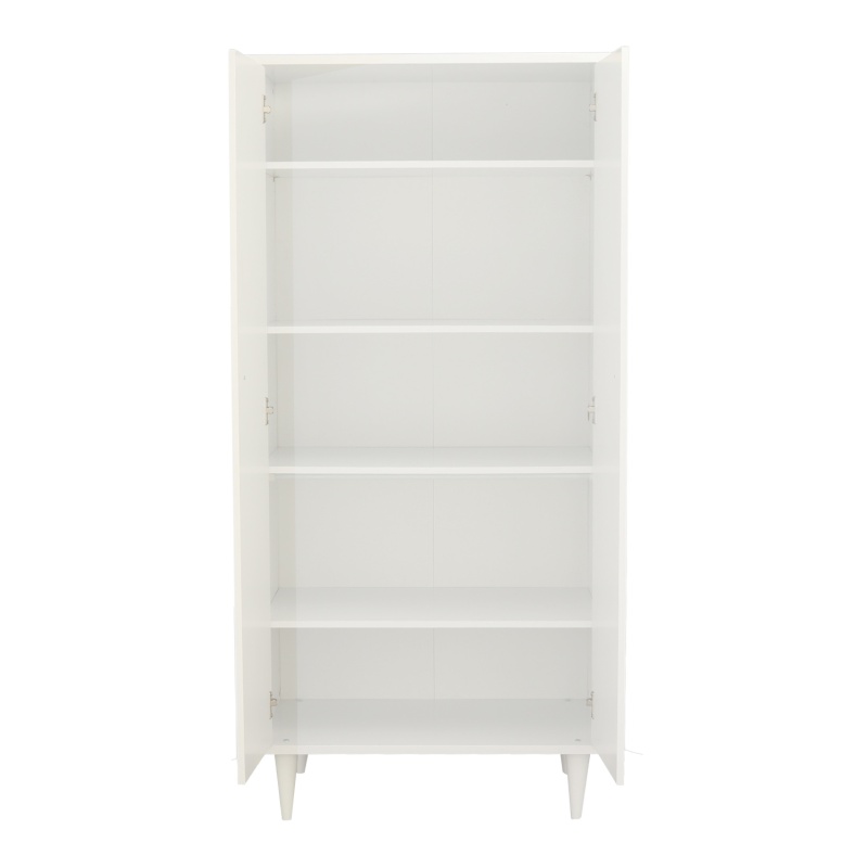 Armoire 2 portes avec étagères et penderie - ouverture push - Milann