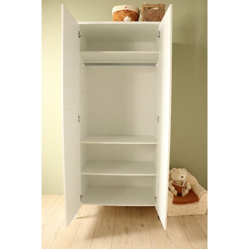 Chambre bébé 3 pièces Angèle, Lit bébé 120x60 à barreaux, Commode à langer, armoire 2 portes + plan à langer offert !