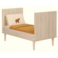 Lit bébé évolutif 70x140 sur pieds- Little Big Bed en bois décor hêtre cendré - Opaline
